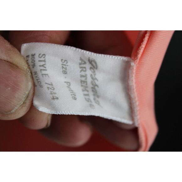 Vintage Gossard Artemis night gown and robe women's size small Peach With White - Picture 12 of 12